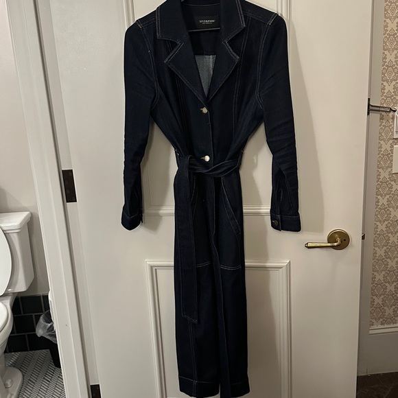 Liverpool Dark Blue Denim Jacket belted - Picture 3 of 7